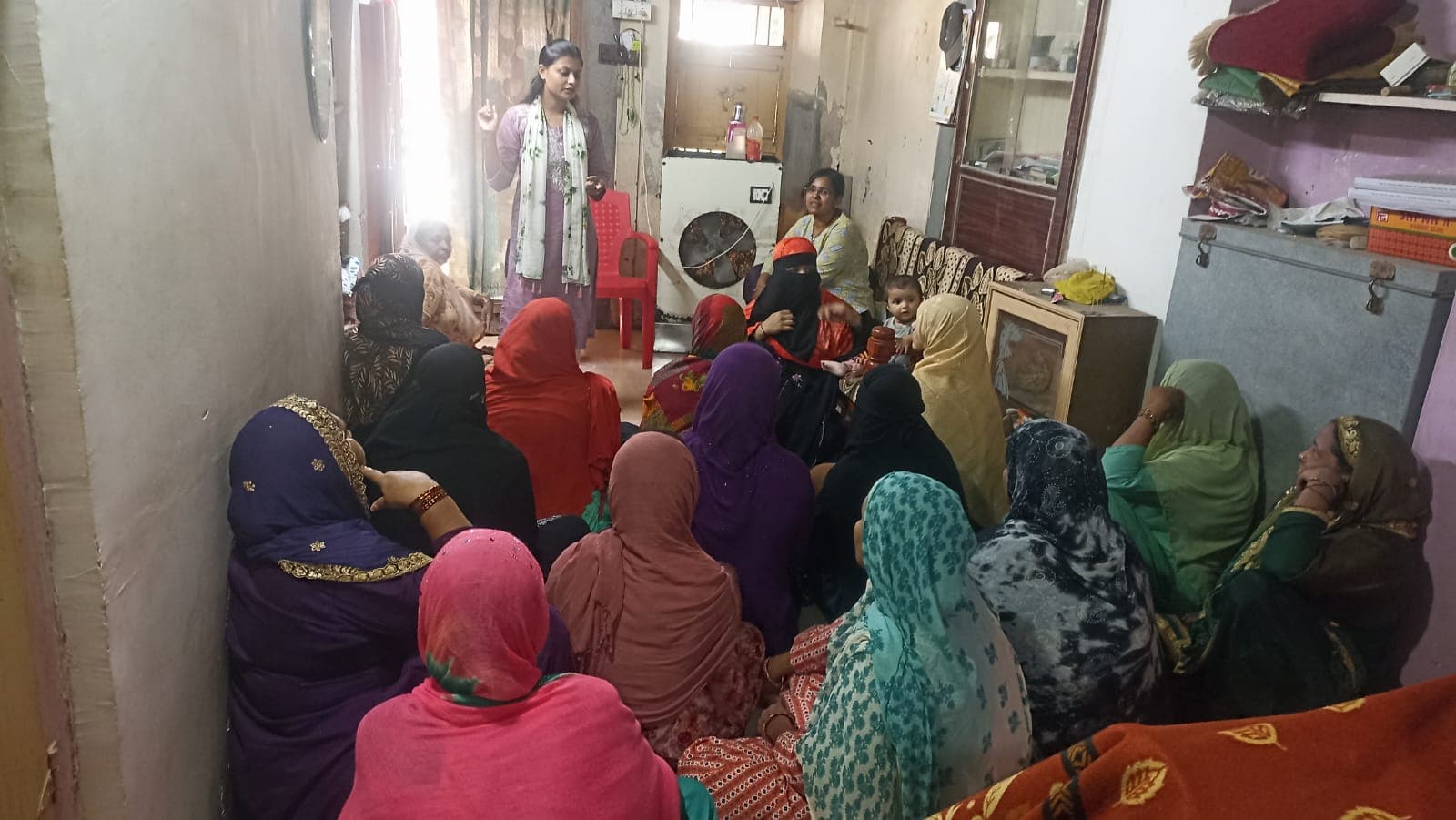 Sakhi field deployment with frontline health workers.